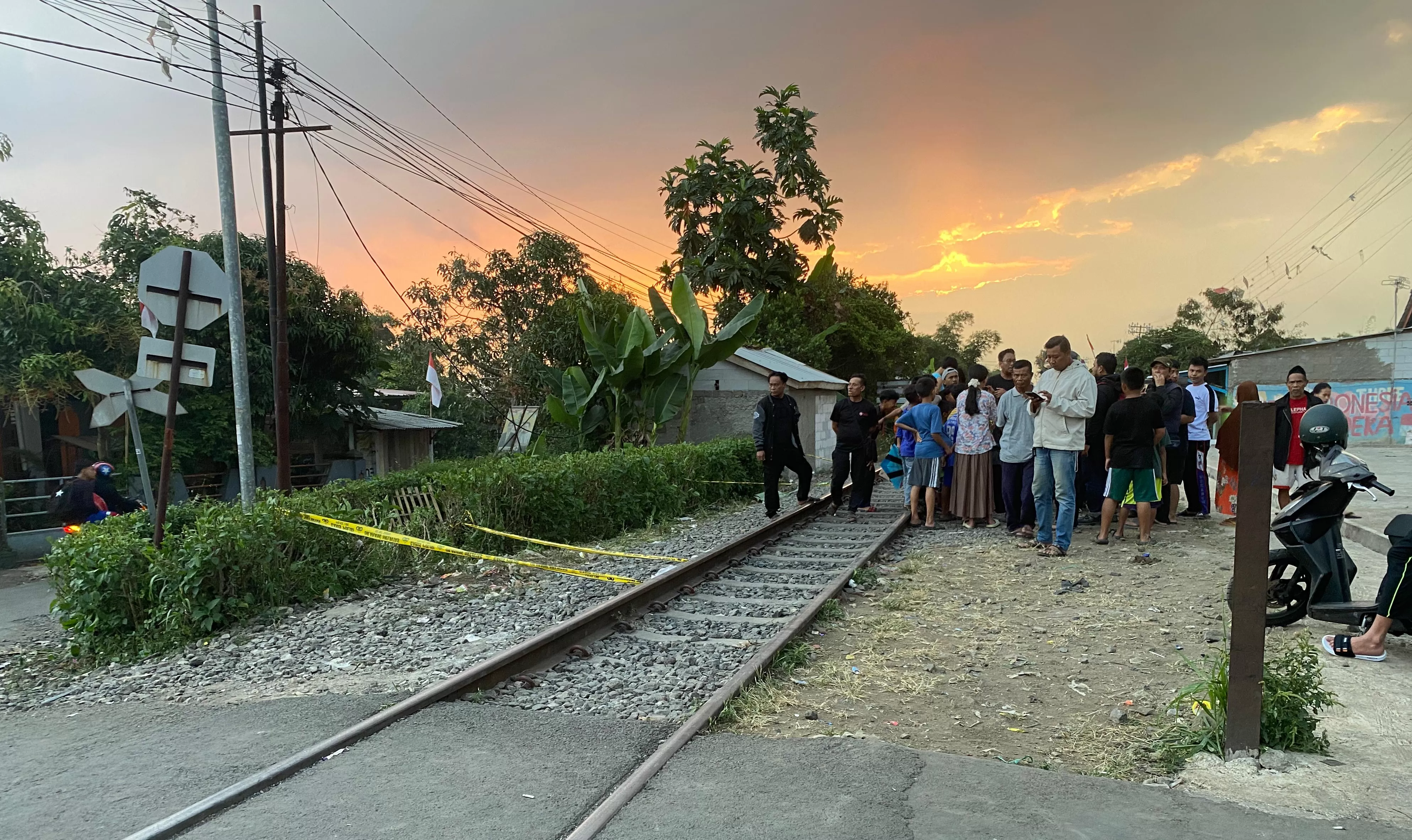 Lokasi kecelakaan Kereta Api di Babakan Bandung Sukabumi  (Isep Panji )