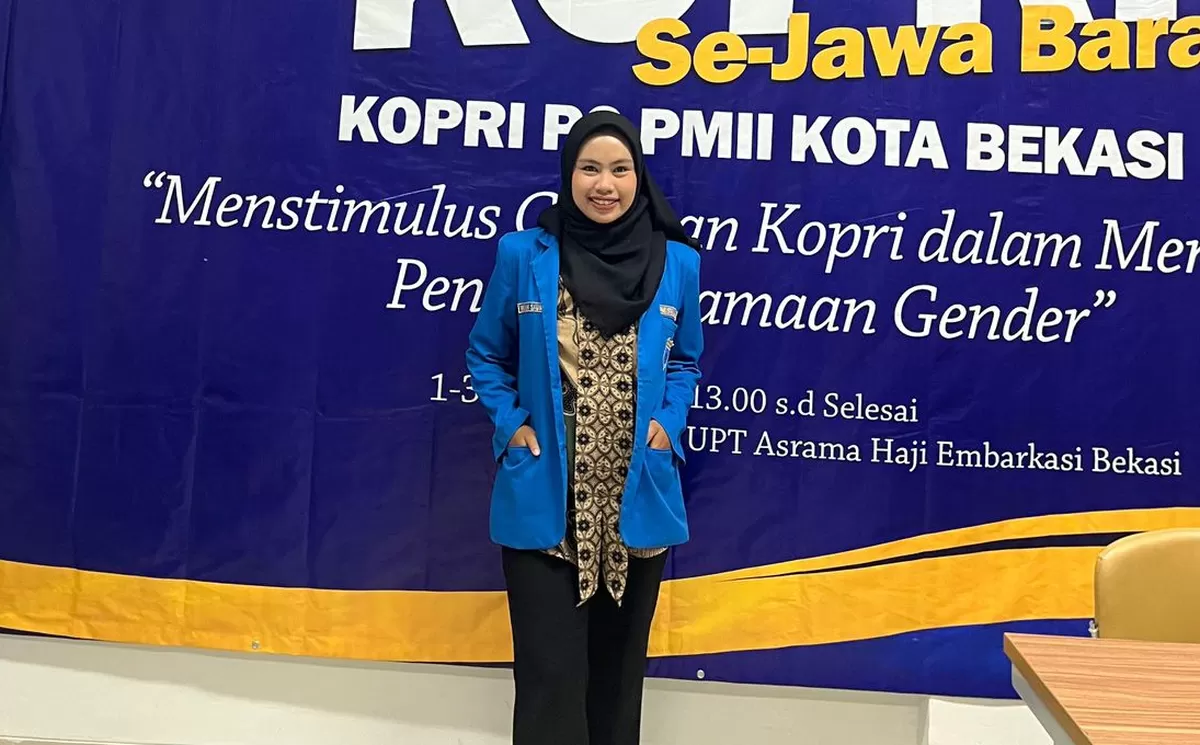 Ketua Kaderisasi KOPRI Cabang Pergerakan Mahasiswa Islam Indonesia (PMII) Cianjur, Wulan Saumi Awaliah. (FOTO: Ist)