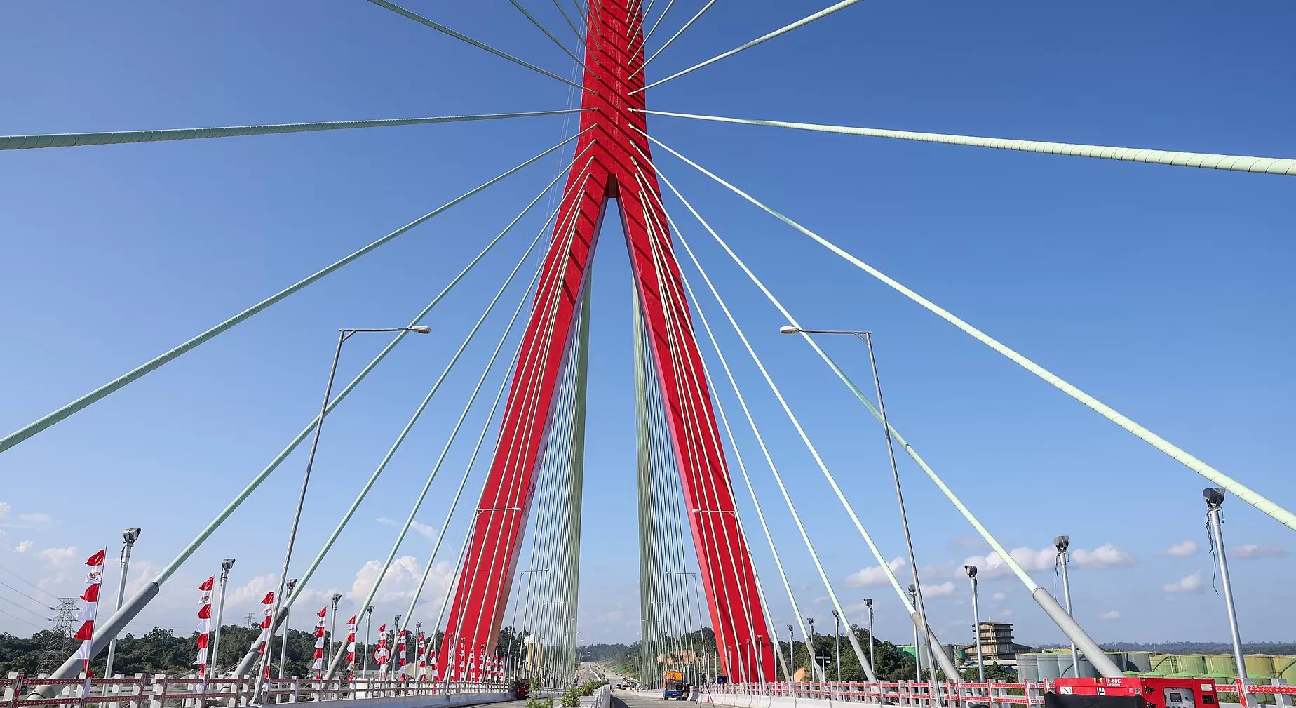 AKSES DITUTUP: Jembatan Pulau Balang, salah satu ruas jalan yang ditutup sementara.  (HUMAS OTORITA IKN)