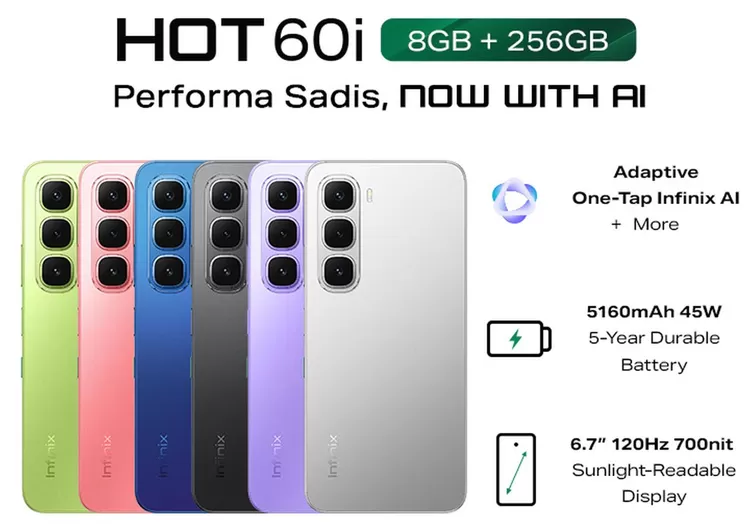 HP Infinix hot 60i 8/256GB 6/128 GB