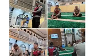 Pererat Silaturahmi dan Jaga Kamtibmas Bulan Ramadan, Polsek Lubuk Baja Turut Shalat Subuh Berjamaah dan Bagikan Takjil