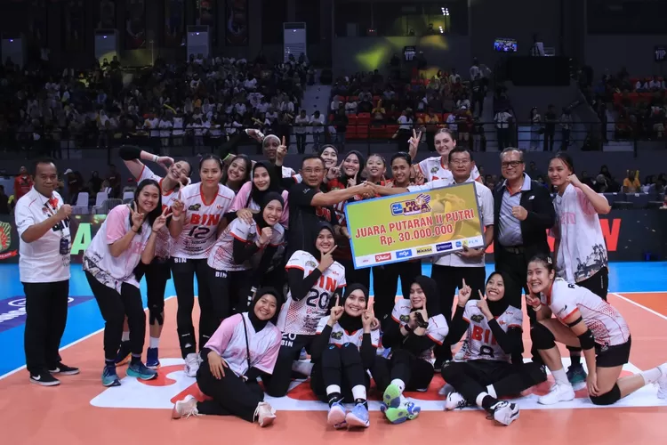 Tim putri Jakarta BIN juara putaran kedua Proliga 2024. (PBVSI)