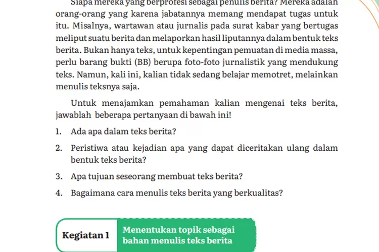 Kunci Jawaban Bahasa Indonesia Kurikulum Merdeka Kelas 11 SMA/MA ...