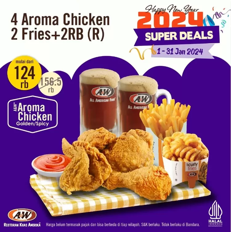 Promo AW Restoran Awal Tahun 2024, Ada Diskon Harga, Buy 1 Get 1 Free ...