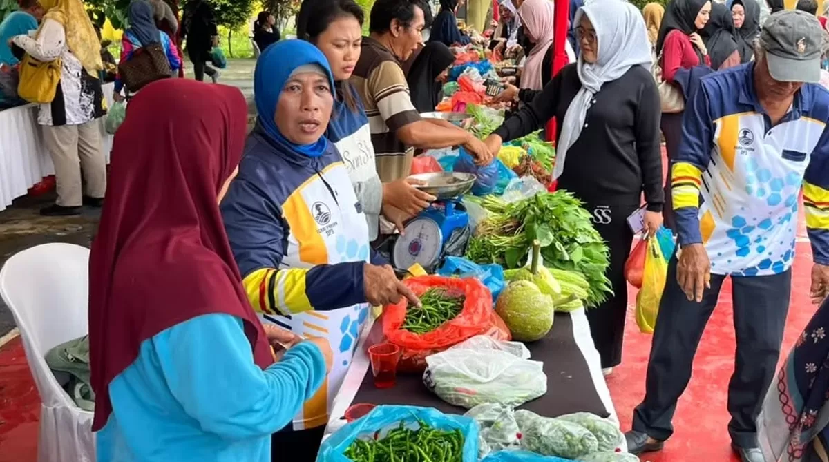 Salah satu kegiatan Gerai Pangan hasil budidaya para Petani Binaan DPPP Tanjungpinang.