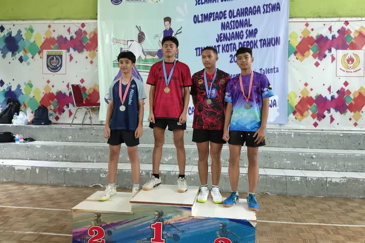 Siswa SMPN 29 Depok saat memenangkan ajang O2SN Tingkat Kota Depok 2025. (ANDIKA EKA/RADAR DEPOK)