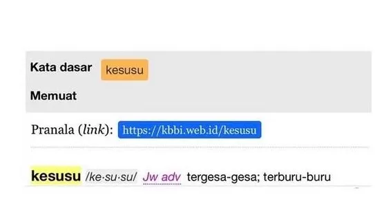 Kata Jawa  (Foto: KBBI )