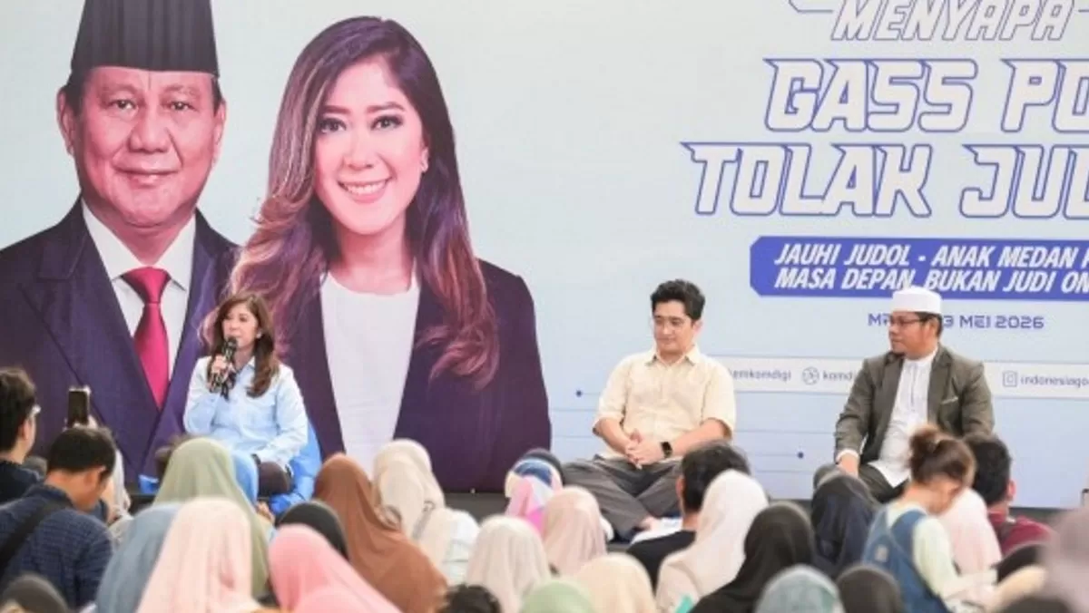 Menkomdigi, Meutya Hafid, saat menggelar konferensi pers terkait praktik ilegal judi online. (foto:komdigi.go.id)