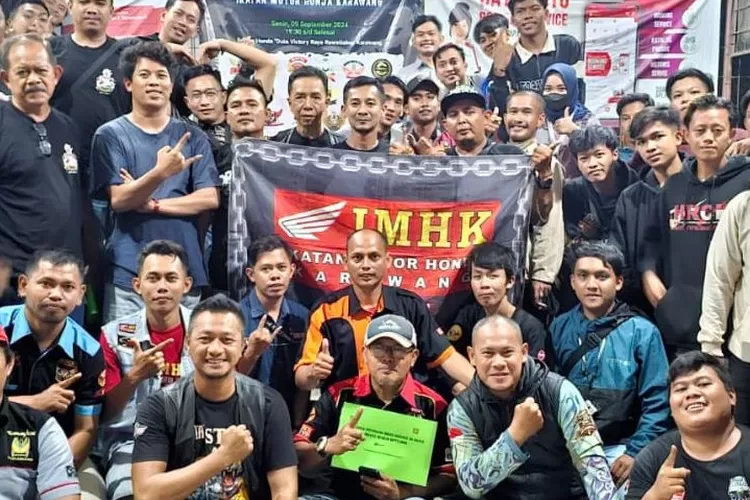 Ikatan Motor Honda Karawang (IMHK) menggelar musyawarah besar, sekaligus merayakan berdirinya 15 tahun komunitas. (Diki Wahyudi)