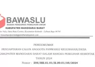 Bawaslu Mabar Buka Pendaftaran Calon Anggota Panwaslu Desa Kabupaten Manggarai Barat Untuk Pemilihan Serentak 2024
