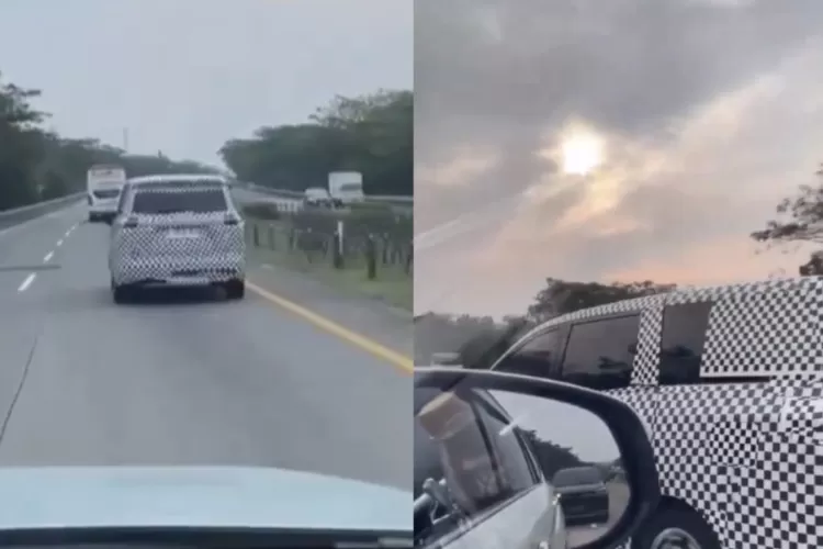 Tangkapan layar video viral Wuling Xingguang 730 yang diduga lagi tes jalan. (Instagram.com/@andreassatria_11)