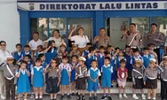 Tanamkan Disiplin Sejak Dini, Ditlantas Polda Sulut Terima Kunjungan Belajar TK Bukit Moria Malalayang.