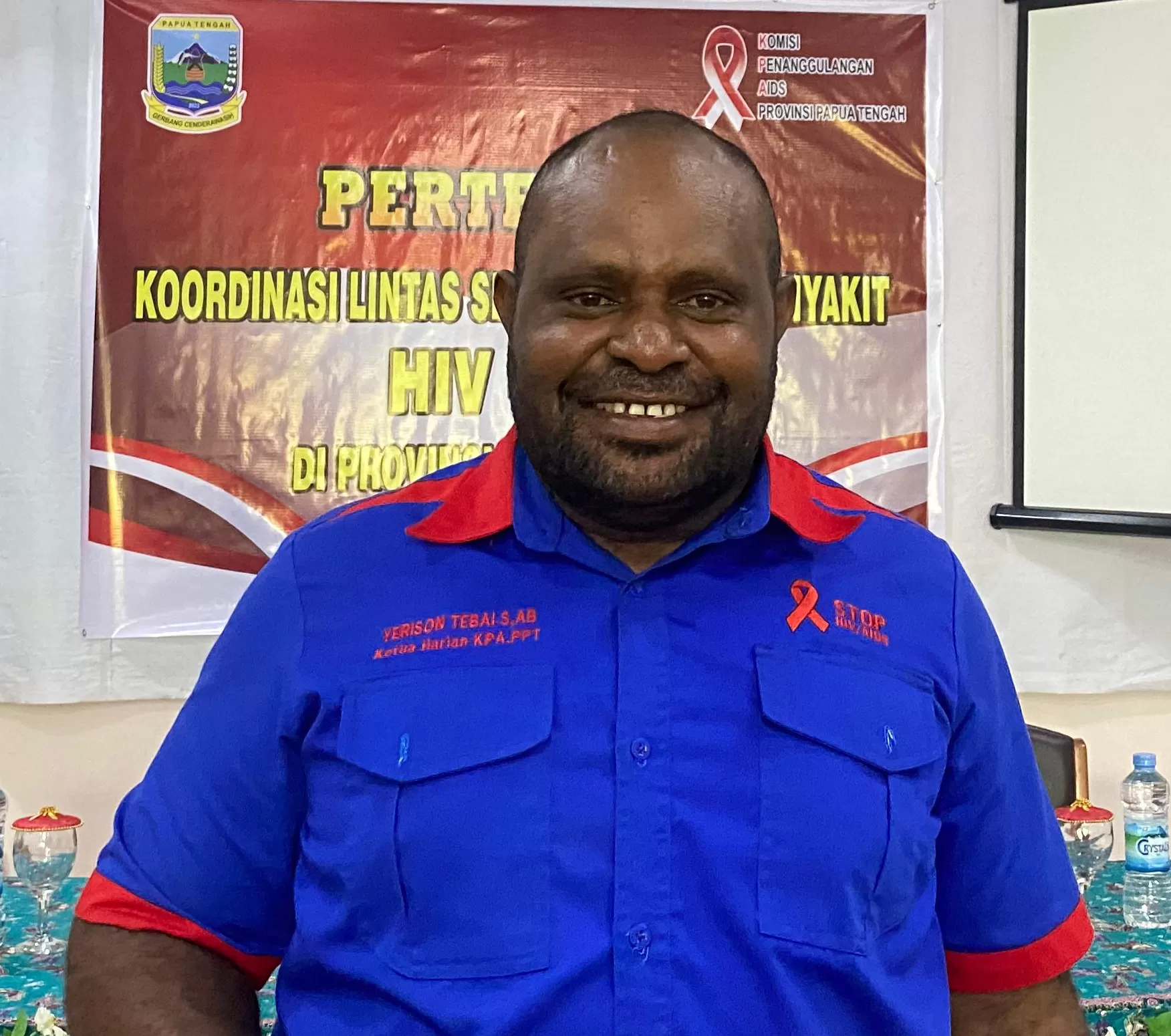 Ketua KPA Papua Tengah, Yerison Tebai (Theresia/Cepos).