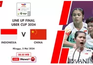 Line-up Final Uber Cup 2024, Indonesia vs China: Perubahan Total pada Sektor Ganda Putri