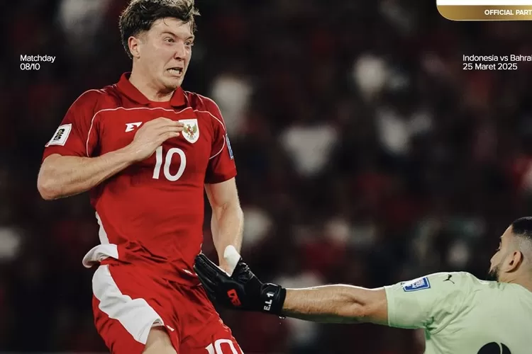 Ole Romeney menjadi pahlawan Timnas Indonesia melalui gol tunggalnya di menit 24 babak pertama ke gawang Bahrain. (Timnas Indonesia)