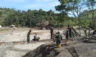 Kodim 0106/Aceh Tengah Kebut Pembuatan Jembatan Gantung Desa Burlah, Progres Sudah 56,6 Persen