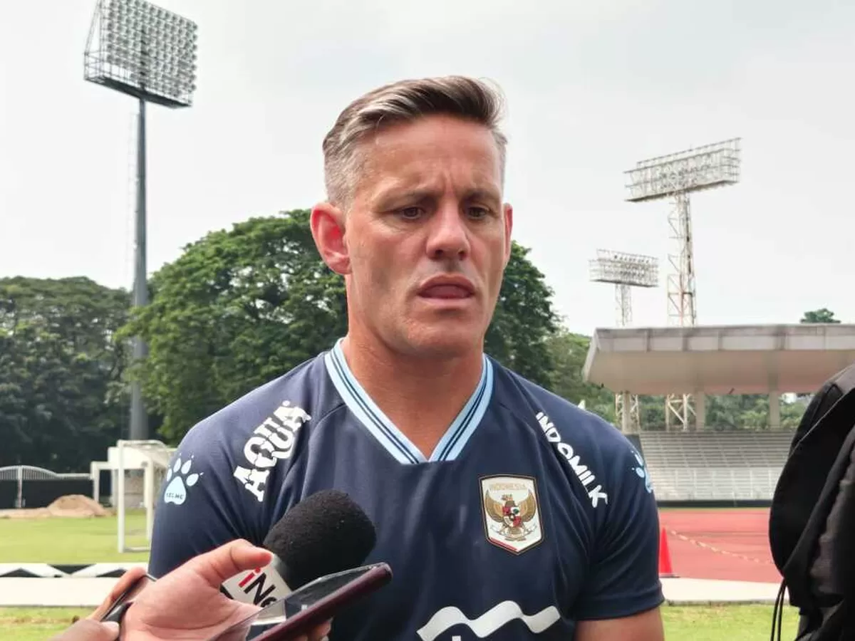 Pelatih Timnas Indonesia, John Herdman saat sesi wawancara di Stadion Madya GBK, Senayan, Sabtu, 30 Mei 2026. (ISTIMEWA)