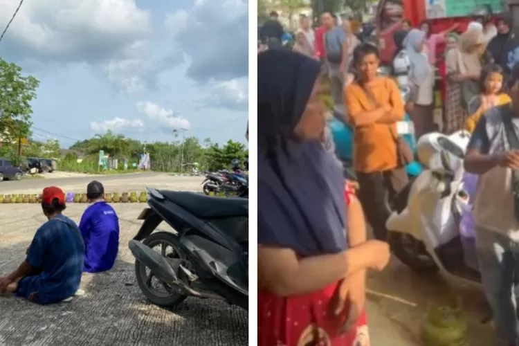 Antrian warga di sejumlah pangkalan di Kota Muara Teweh ketika membeli elpiji bersubsidi 3 kg  (Kalteng lima)