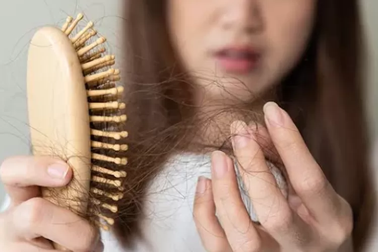 Ilustrasi rambut rontok ( sumber foto : google Halodoc) 
