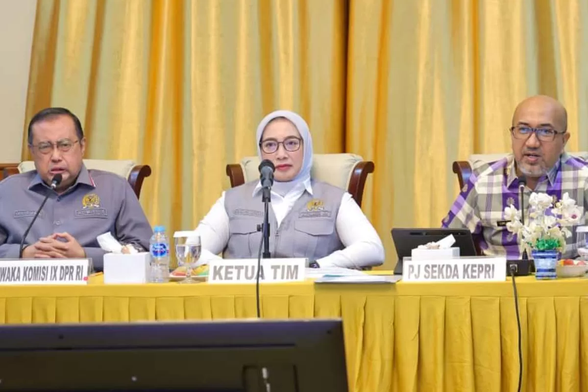  Komisi IX DPR RI saat mengadakan pertemuan bersama Pemprov Kepri memastikan Program Perioritas Nasional di Daerah Berjalan Optimal.(Foto:Diskominfo Kepri)