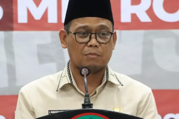 Wakil Walikota Depok, Imam Budi Hartono, saat menghadiri deklarasi Anti Hoaks yang digagas Polres Metro Depok, Kamis (9/11). (Polres Metro Depok)