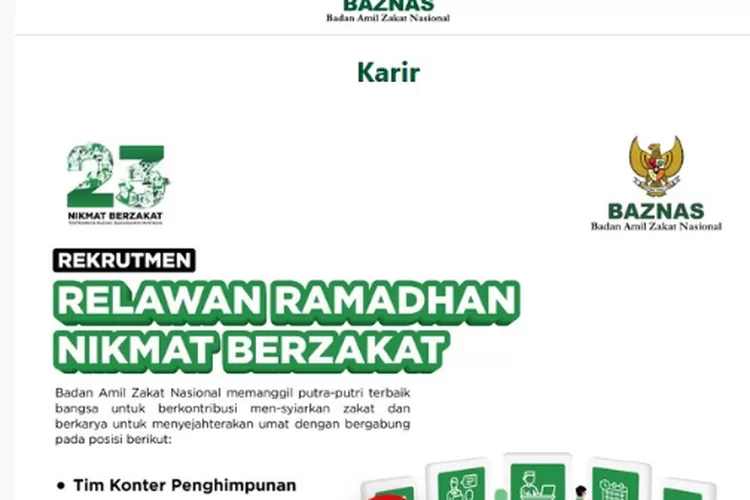 Baznas Membuka Lowongan Kerja Bagi Mahasiswa Dan Lulusan D3/SI ...