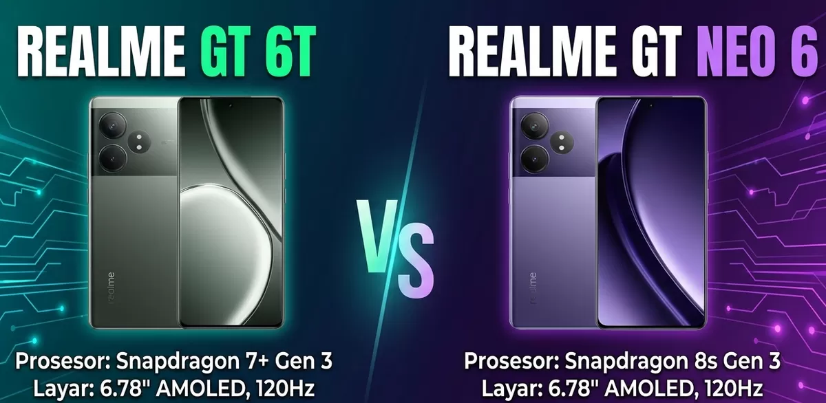 Perbandingan Realme GT 6T vs Realme GT Neo 6 (Ilustrasi/Signal24.id)
