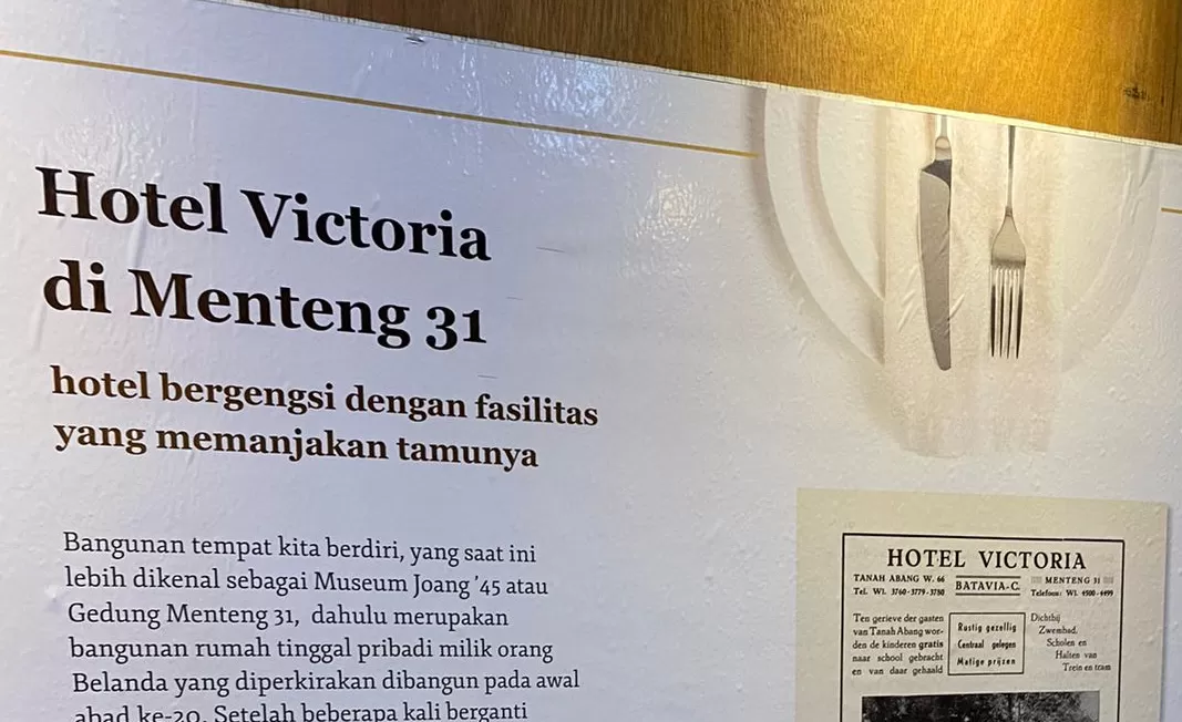 Paparan tentang Hotel Victoria di Menteng 31. (Pande / Rinus Muntu)