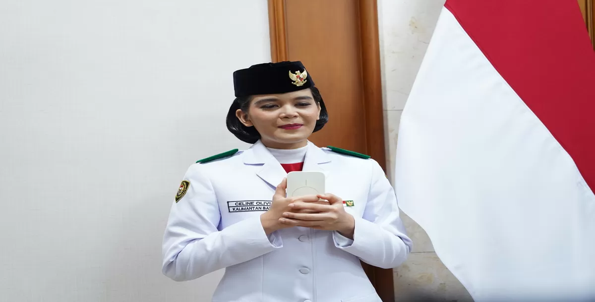 Profil Celine Olivia Apriani Theo: Pembawa Baki Sang Merah Putih HUT ke-81 RI Istana Merdeka, Siswi SMKN 5 Pontianak Tembus Paskibraka Nasional 2026 (Dok. Bakom RI)