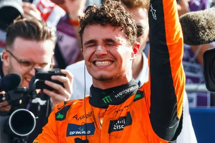 Lando Norris Sabet Kemenangan Pertamanya di GP Miami, Memuji Strategi Sempurna McLaren. (Instagram.com/landonorris)