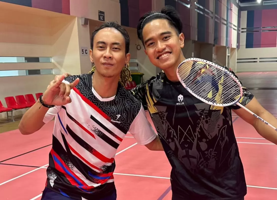 Agripinna (kiri) saat berfoto bersama Kaesang (instagram gragri)